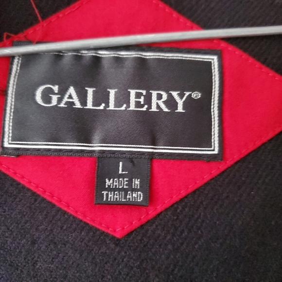 Gallery Women's Red Soft Shell Coat Removable Lining & Hood Sz L Casual Outdoor - Picture 11 of 15